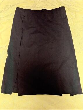 Rafaella Black Pencil Skirt with Front Slit